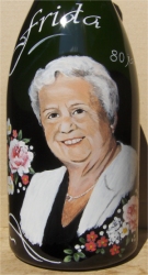 Bouteille peinte et personnalisée portrait