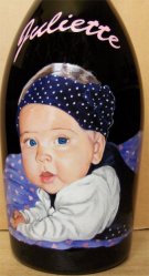 Peinture sur bouteille Juliette