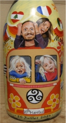  bouteille peinte Famille
